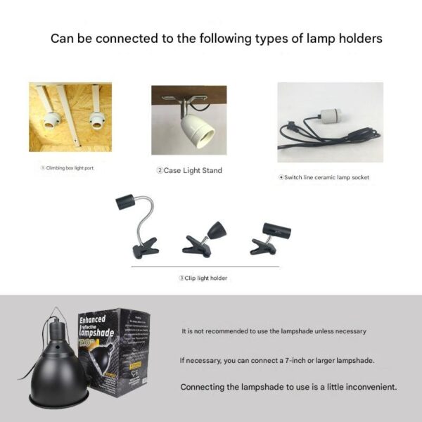 Reptile Heating Lamp | Carbon Fiber, Night Ceramic, 3-Level Temperature Control - Image 4