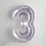 Large Purple Number Balloon for Pet Birthday