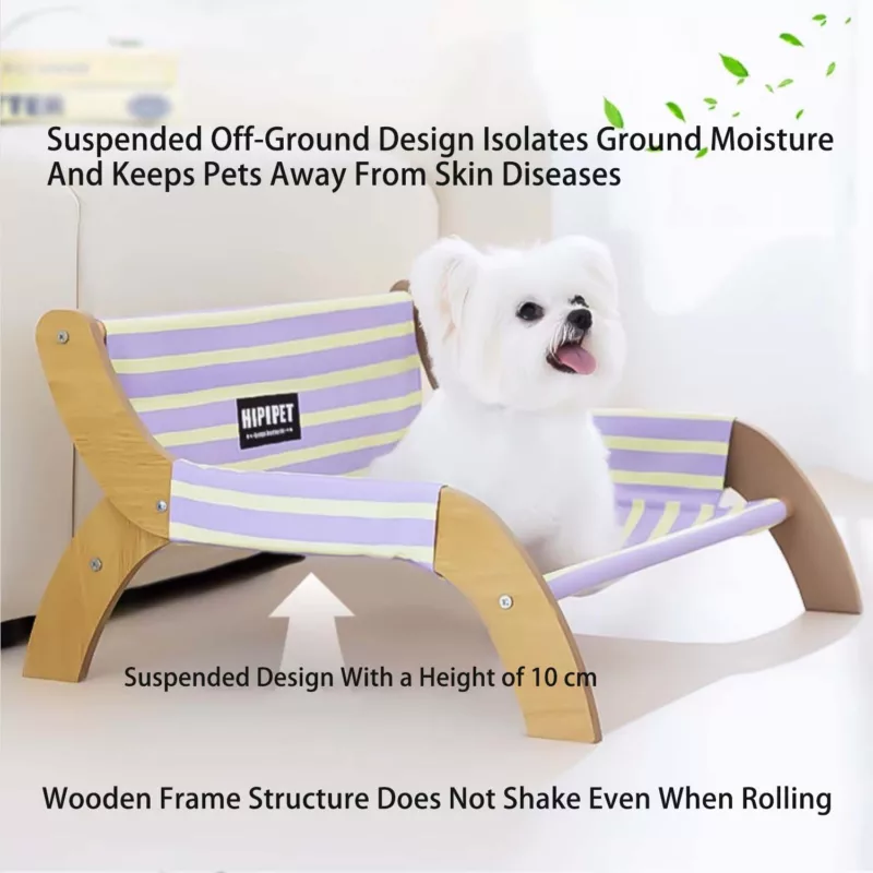 This elevated pet bed offers comfort and support for small dogs like Teddy and Bichon, keeping them cool and dry during summer. The anti-damp feature ensures a comfortable resting place. It’s easy to clean with a removable cover, perfect for daily use.