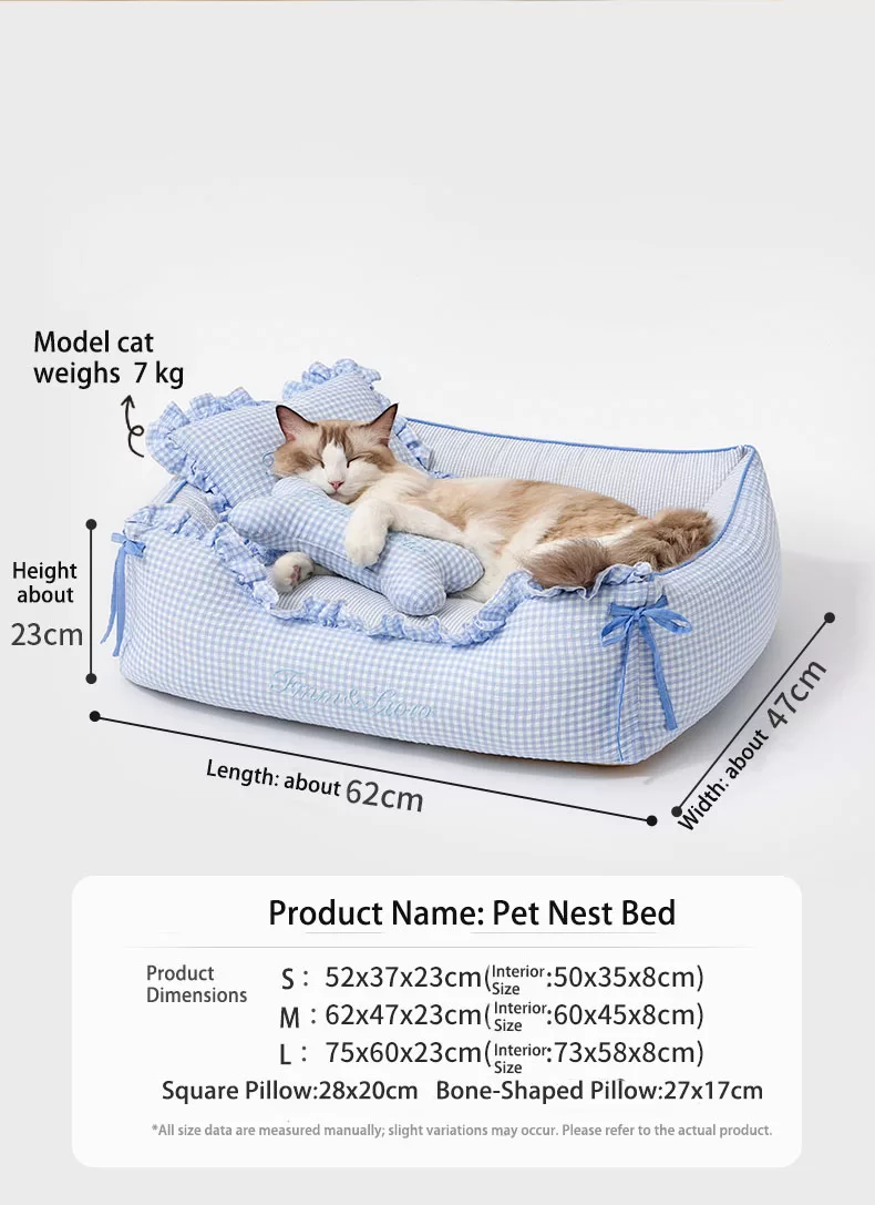 Small Pet Bed – Cozy, Washable, Year-Round Use