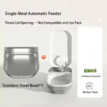 Wireless automatic pet feeder for cats and dogs with wet food freshness and scheduled feeding