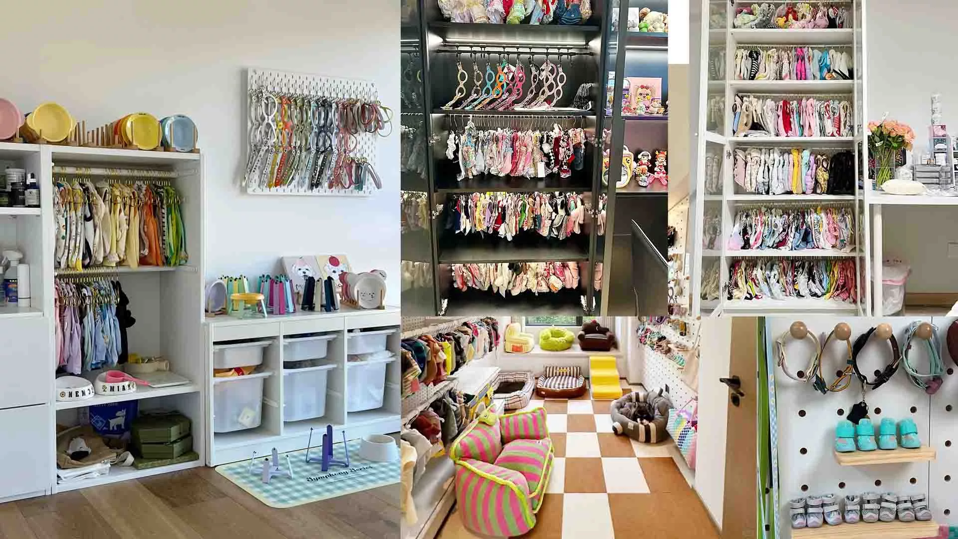 Small Dog Wardrobe, Cloakroom, Dog Supplies Storage