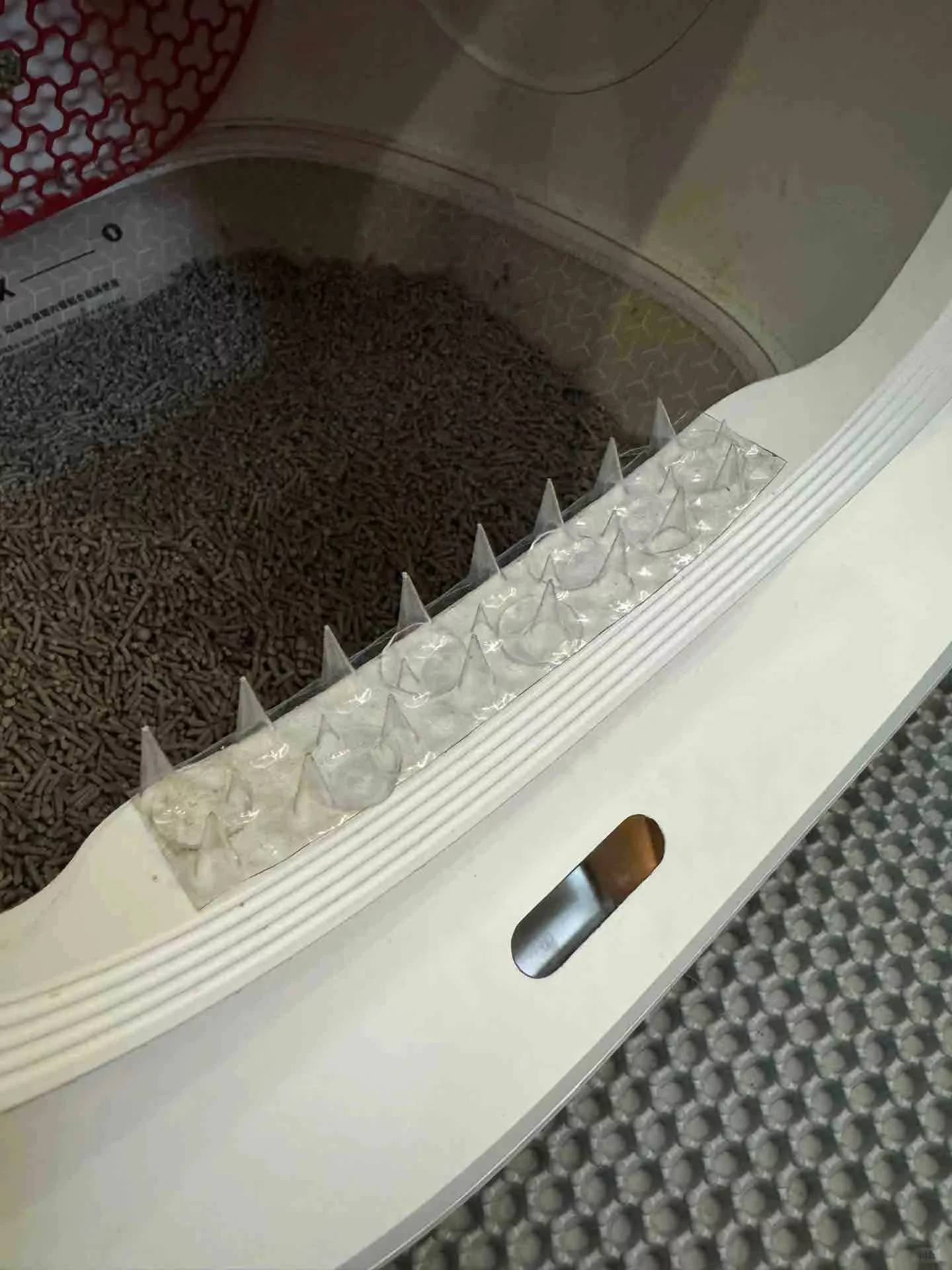 Blocking the entry step with a small barrier can help prevent this behavior and encourage your cat to fully enter the box before urinating or defecating.